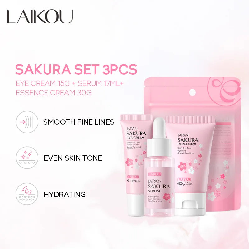 Set Mini Soins Visage Japan Sakura 3 pièces