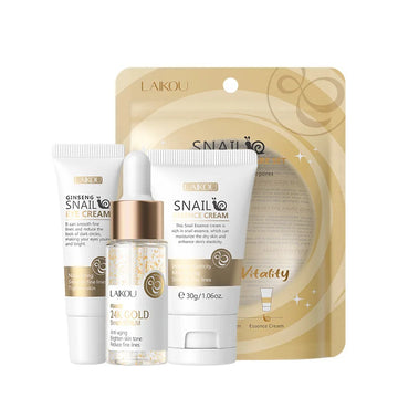 Set Mini Soin Visage à la bave d’escargot & 24K Or 3 pièces