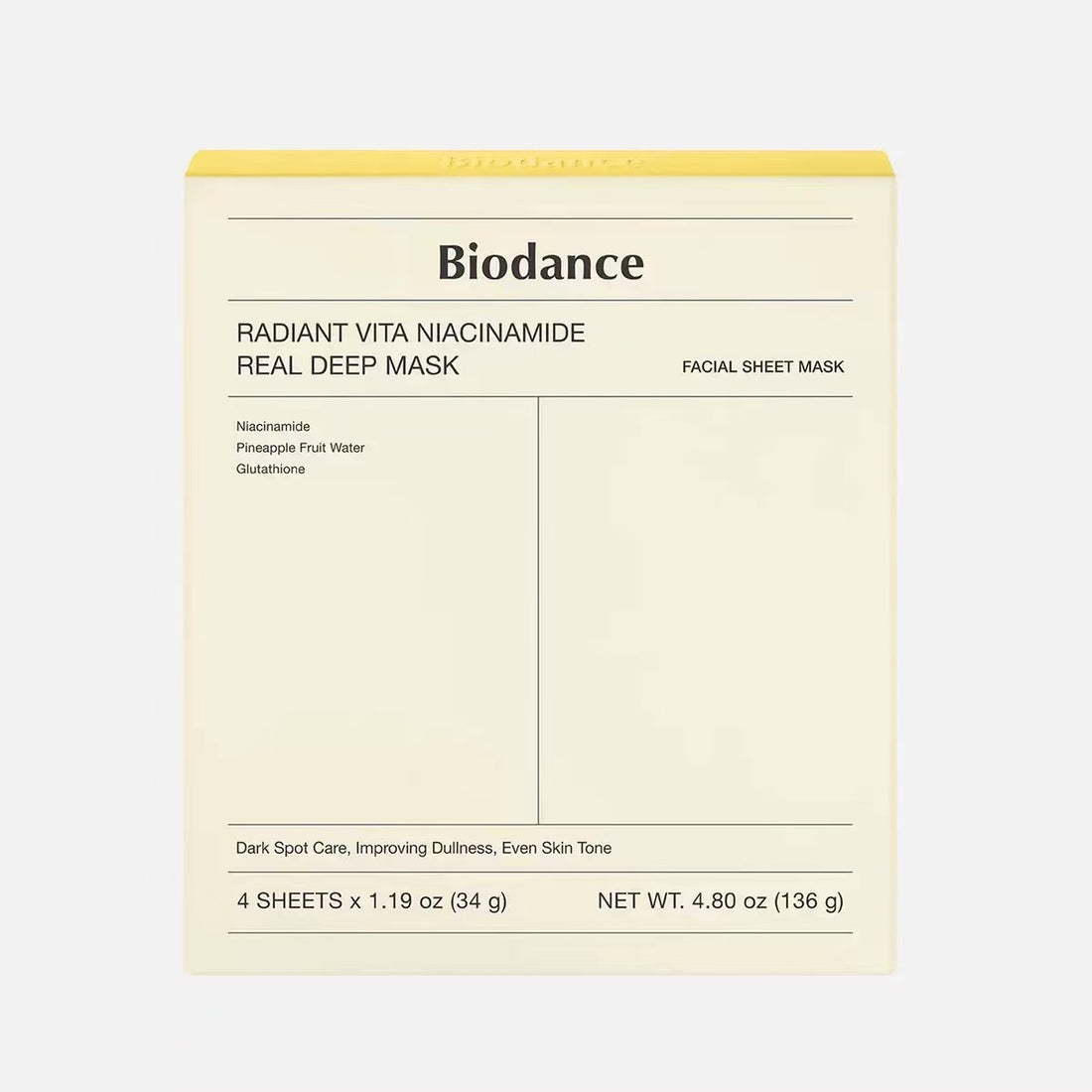 Radiant Vita Niacinamide Real Deep Mask 34g x 4